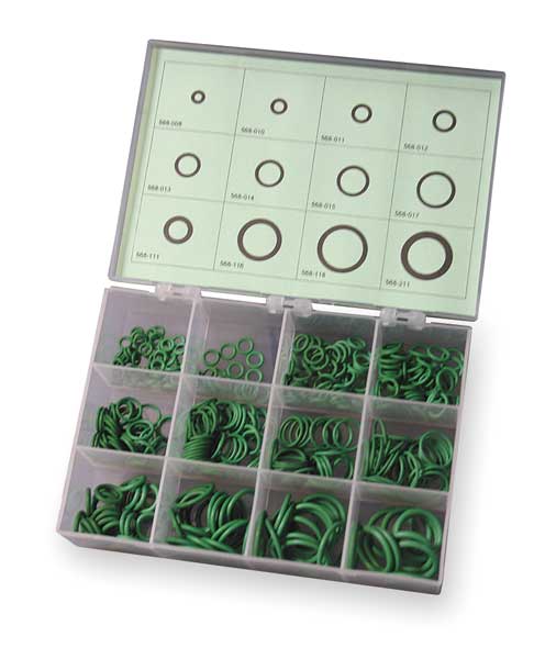 O-Ring Asst, HNBR, 200 Pcs, 12 Szs