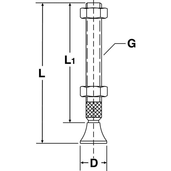 Swivel Foot Spindle, 12-13, 1.00, 4.63