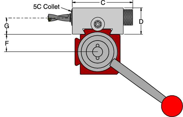 Tool Holder, 5C Collet, Series CXA