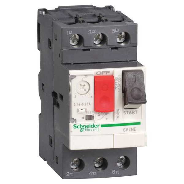 Manual Motor Starter, Button, 0.25-0.4A, 1P