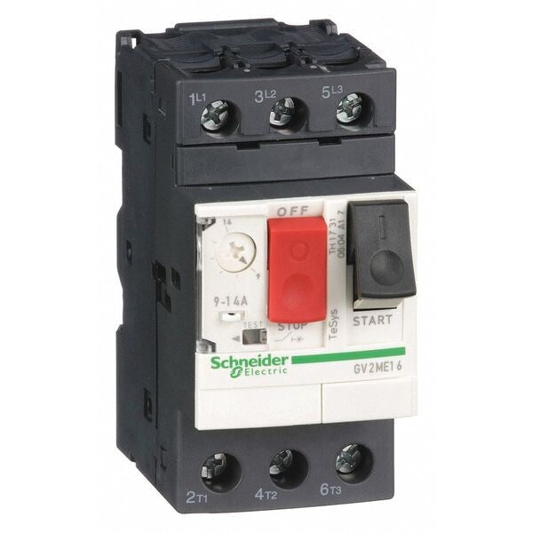 Manual Motor Starter, Button, 9-14A, 1P