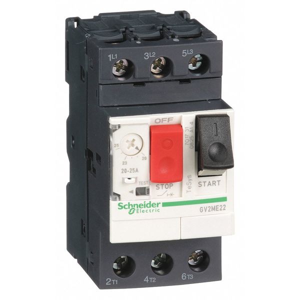 Manual Motor Starter, Button, 20-25A, 1P