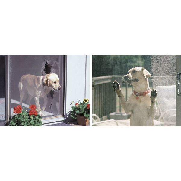 Pet and Insect Door and Window Screen, Vinyl Coated Polyester, 60 in W, 50 ft L, 0.025 in Wire Dia