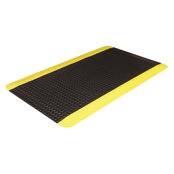 Black with Yellow Border Static Dissipative Runner 7/8 in Thick