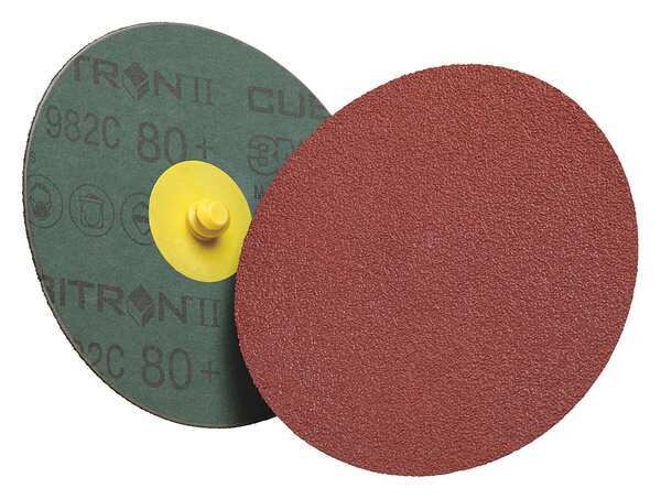 Fiber Disc, No Hole, 3 in. Dia., 80