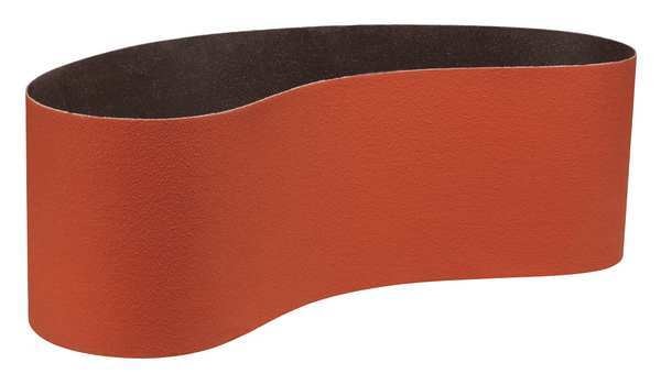 Cloth Belt, Coated, 6 in W, 48 in L, 60 Grit, Medium, Ceramic, 984F, Orange
