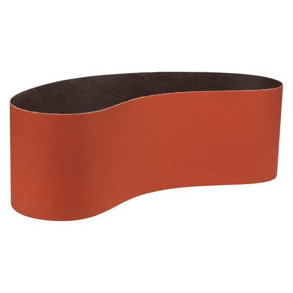 Cloth Belt, Coated, 6 in W, 48 in L, 36 Grit, Extra Coarse, Ceramic, 984F, Orange