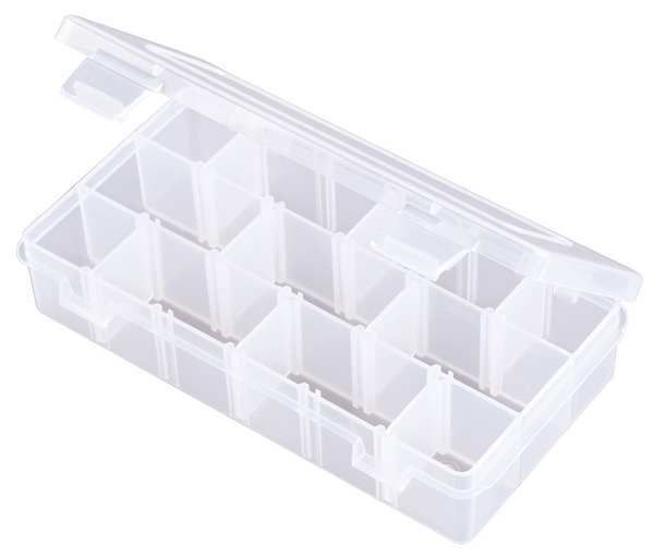 Adjustable Compartment Box with 3 to 18 compartments, Plastic, 1 1/2 in H x 3-5/16 in W