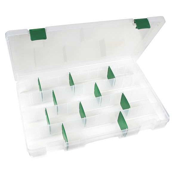 Adjustable Compartment Box with 4 to 48 compartments, Plastic, 1 15/16 in H x 8-3/16 in W