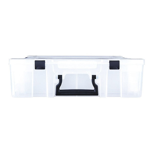 Adjustable Compartment Box with 25 to 89 compartments, Plastic, 5 in H x 16-3/4 in W