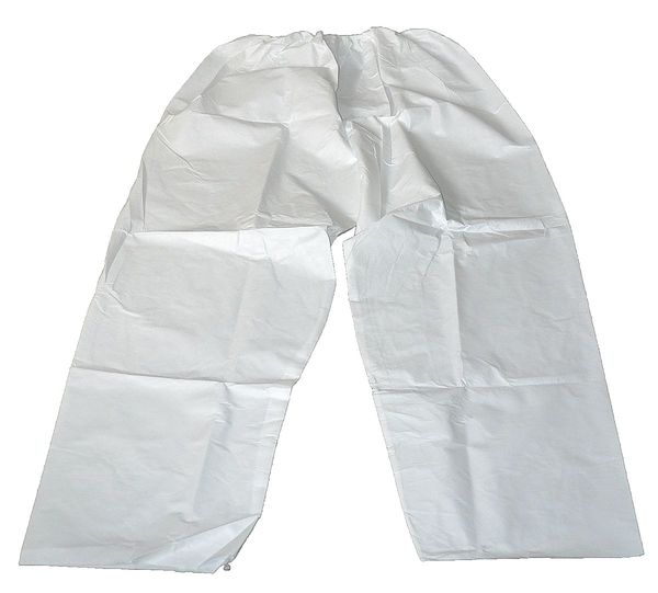 Disposable Pants , L/XL , White , Elastic Waist