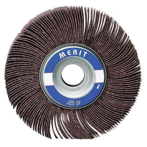 Flap Wheel, 6 In D, 1-1/2 W, 1 In, 120 G