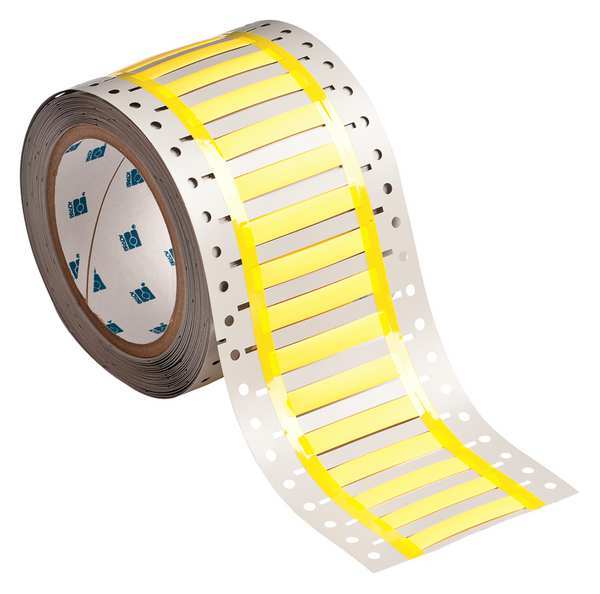 Write On Yellow Wire Marker Sleeves, PermaSleeve(R) Polyvinylidene Fluoride, 2HT-187-2-YL-S
