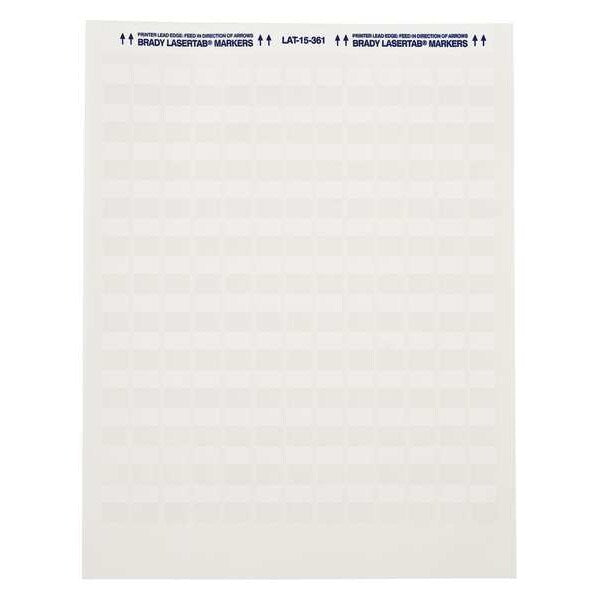 Write On Laminating Wire and Cable Markers, White on Translucent, LAT-39-361-1