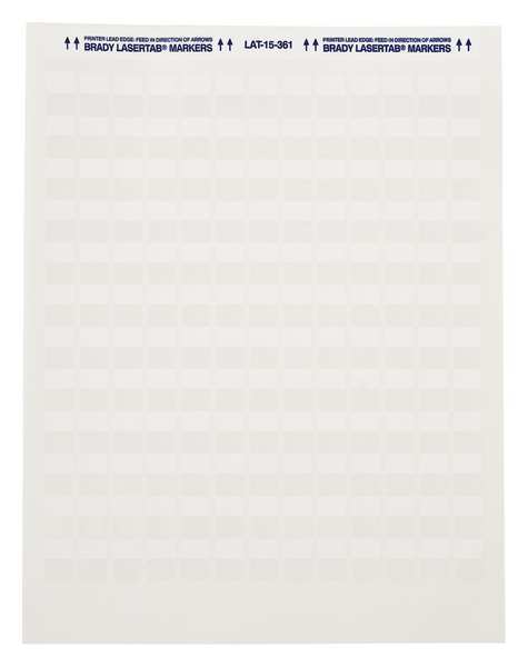 Write On Laminating Wire and Cable Markers, White on Translucent, LAT-15-361-5