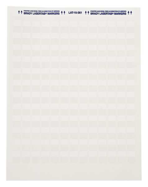 Write On Laminating Wire and Cable Markers, White on Translucent, LAT-19-361-1