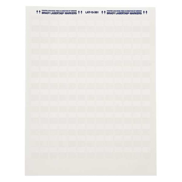 Write On Laminating Wire and Cable Markers, White on Translucent, LAT-17-361-2.5