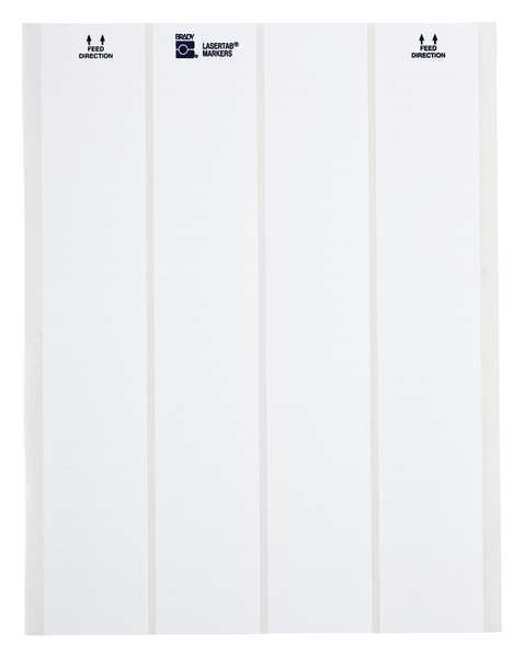 Write On Laminating Wire and Cable Markers, White on Translucent, LAT-18-361-2.5