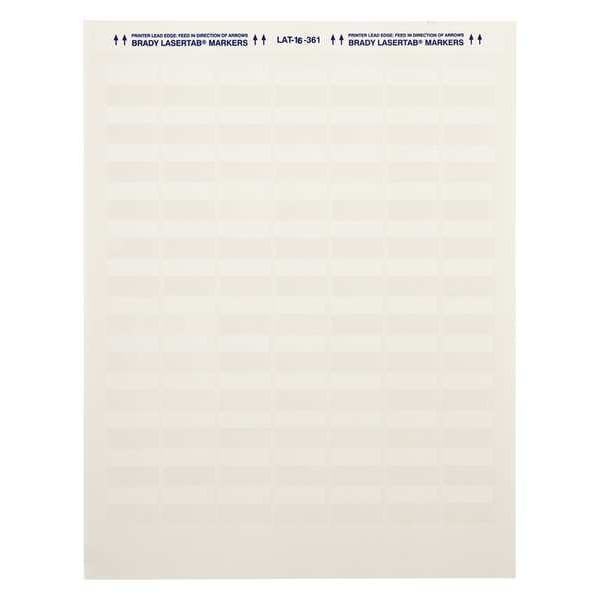 Write On Laminating Wire and Cable Markers, White on Translucent, LAT-16-361-5