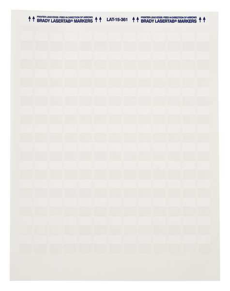Write On Laminating Wire and Cable Markers, White on Translucent, LAT-27-361-1