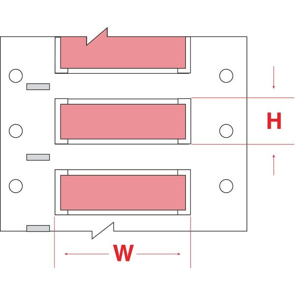 Write On Pink Wire Marker Sleeves, PermaSleeve(R) Polyolefin, 3PS-500-2-PK-S