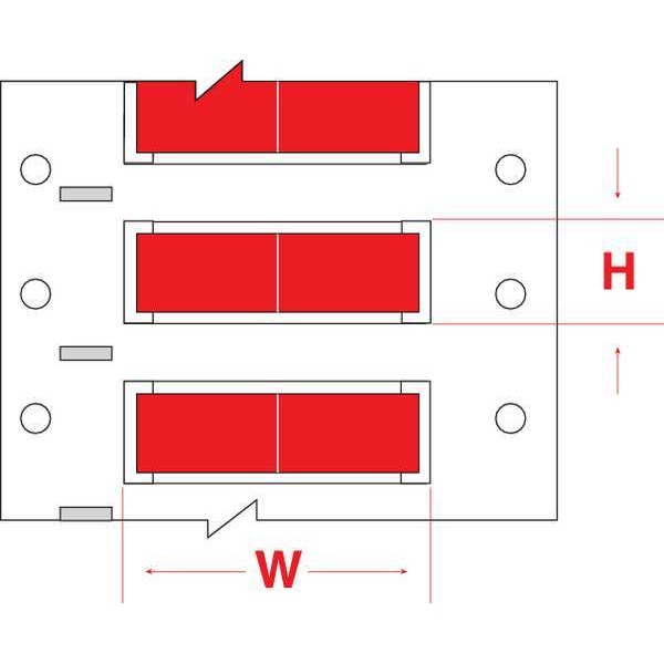 Write On Red Wire Marker Sleeves, PermaSleeve(R) Polyolefin, PS-500-150-RD-S-2
