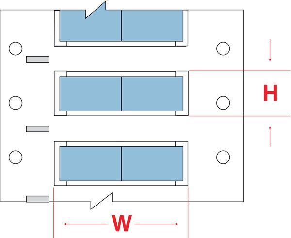 Write On Blue Wire Marker Sleeves, PermaSleeve(R) Polyolefin, PS-250-2-BL-S-2