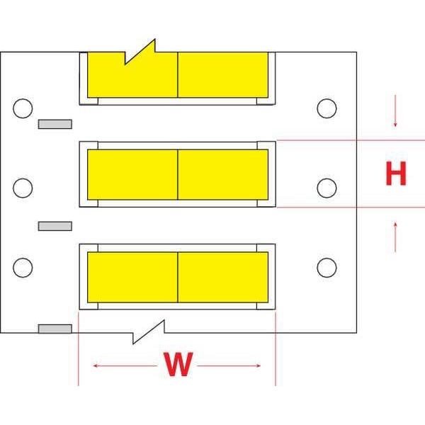 Write On Yellow Wire Marker Sleeves, PermaSleeve(R) Polyolefin, HX-125-2-YL-J-2