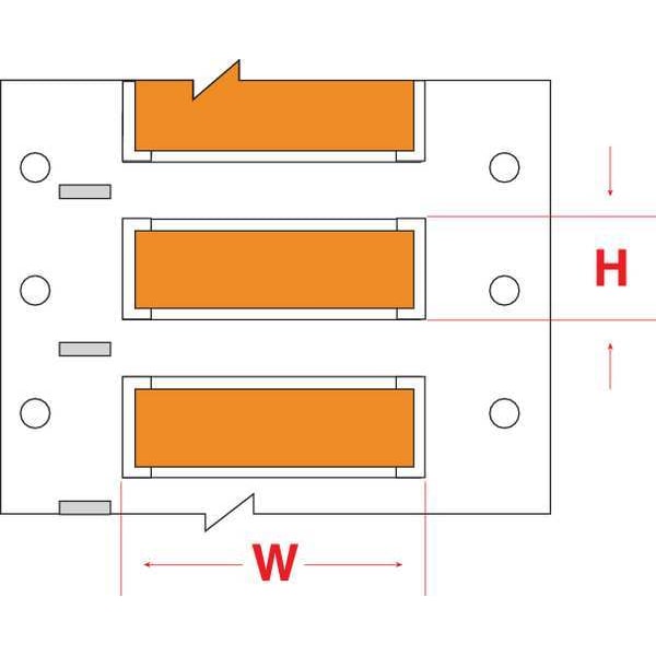 Write On Orange Wire Marker Sleeves, PermaSleeve(R) Polyolefin, PS-1500-2-OR-S-2