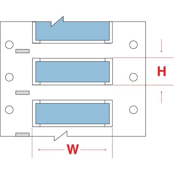 Write On Blue Wire Marker Sleeves, PermaSleeve(R) Polyolefin, PS-500-150-BL-S