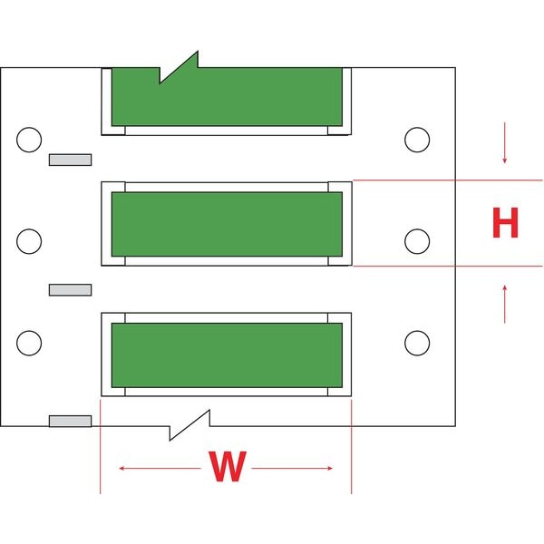 Write On Green Wire Marker Sleeves, PermaSleeve(R) Polyolefin, PS-250-2-GR