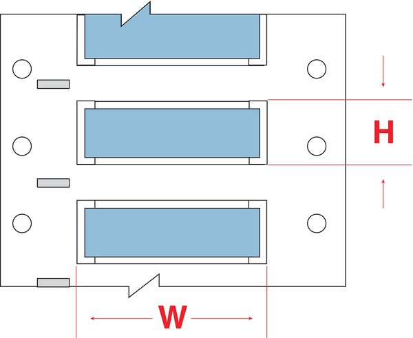 Write On Blue Wire Marker Sleeves, PermaSleeve(R) Polyolefin, PS-375-150-BL