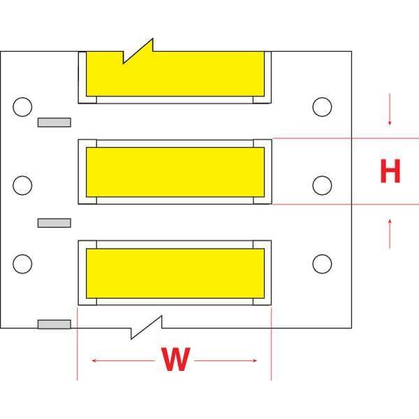 Write On Yellow Wire Marker Sleeves, PermaSleeve(R) Polyolefin, HX-2000-3-YL-J