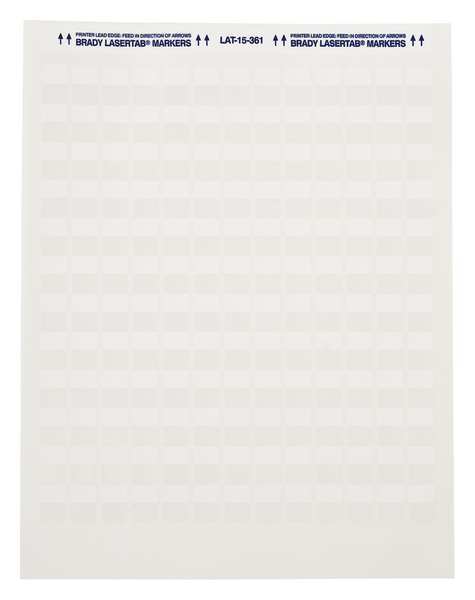 Write On Laminating Wire and Cable Markers, White on Translucent, LAT-15-361-1