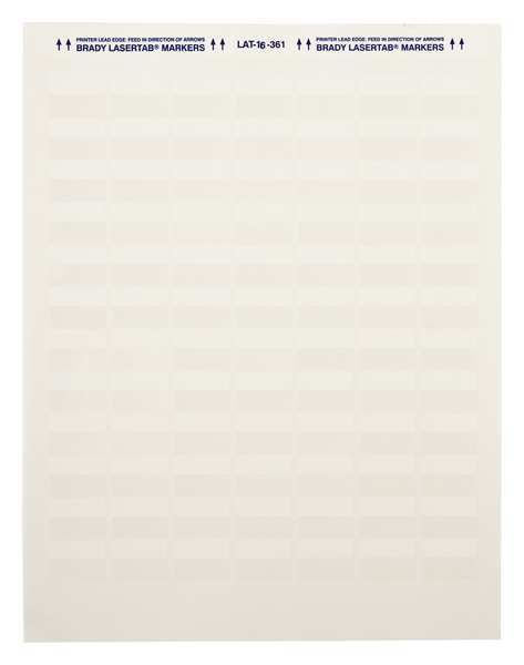 Write On Laminating Wire and Cable Markers, White on Translucent, LAT-16-361-1