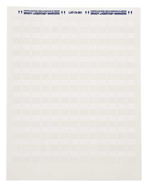 Write On Laminating Wire and Cable Markers, White on Translucent, LAT-17-361-1
