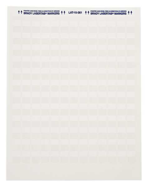Write On Laminating Wire and Cable Markers, White on Translucent, LAT-51-361-1