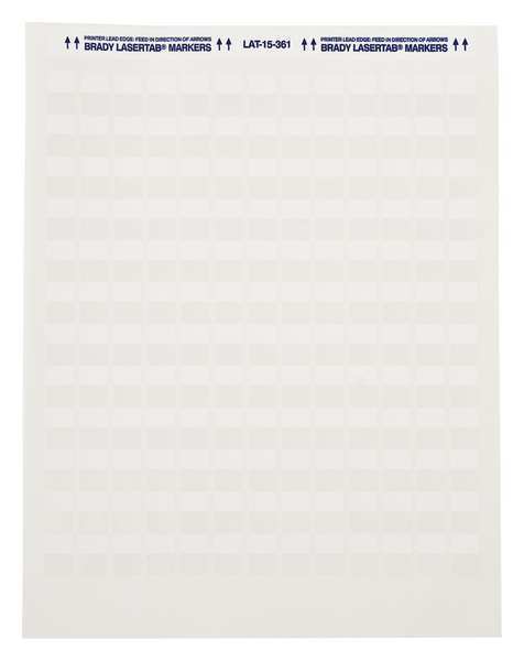 Write On Laminating Wire and Cable Markers, White on Translucent, LAT-18-361-1