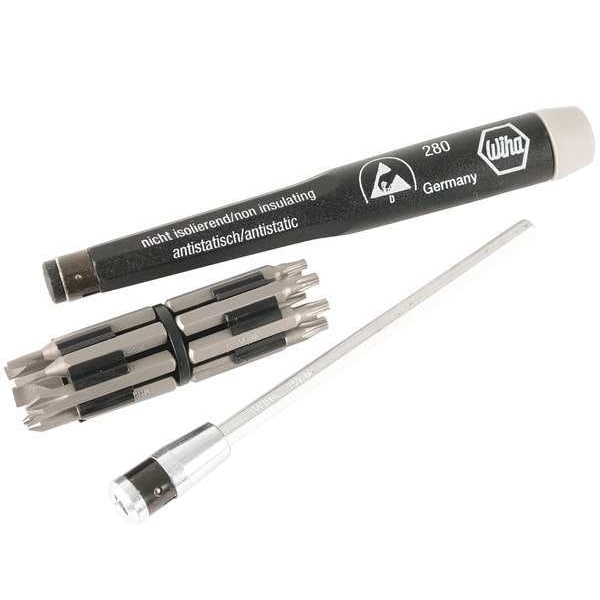 Slotted, Phillips, Torx Bit 8 in, Drive Size: 4 mm , Num. of pieces:16