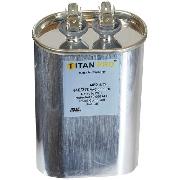 Motor Run Capacitor, 30 MFD, 3-15/16 In. H