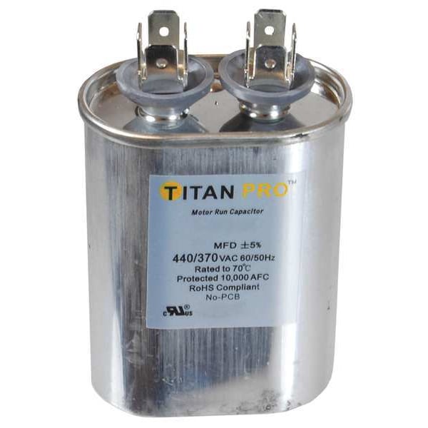 Motor Run Capacitor, 2 MFD, 2-3/4 In. H