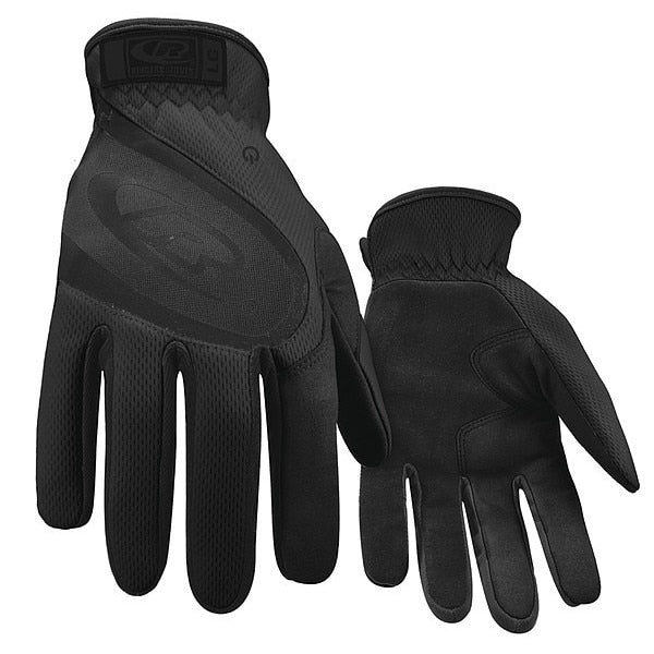 Mechanics Gloves, 2XL, Black, Reinforced Split Palm, Mesh Spandex
