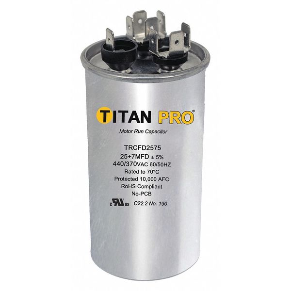 Motor Dual Run Cap, 25/7.5 MFD, 370-440V
