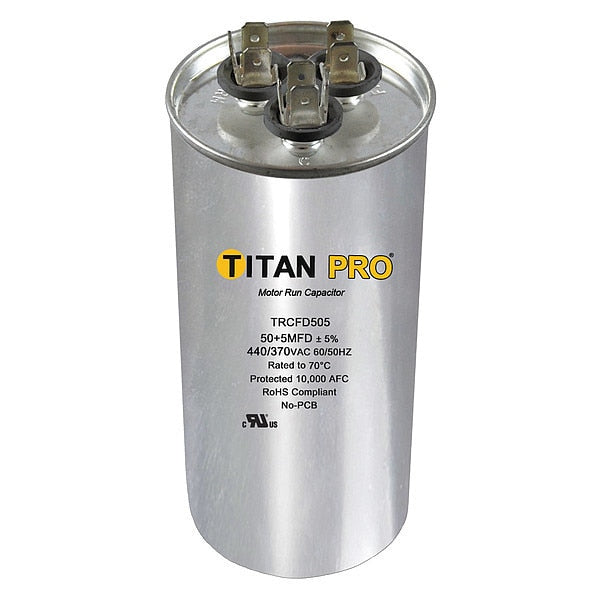 Motor Dual Run Cap, 50/5 MFD, 370-440V