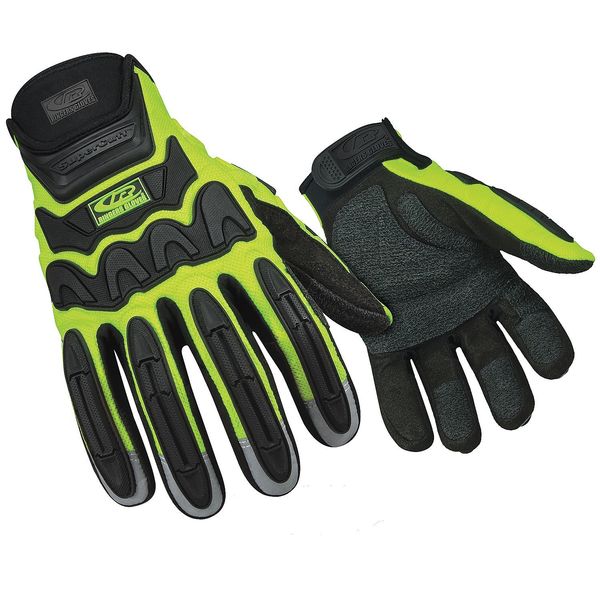 Glove, Rescue, Cut Resistant, M, Hi-Vis, Pr