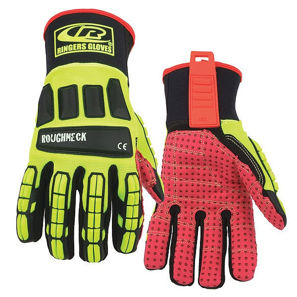 Glove, Impact Resistant, M, Hi-Vis, Pr