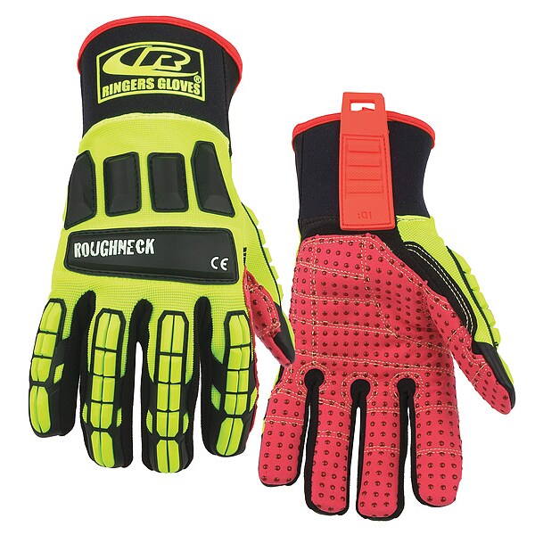 Glove, Impact Resistant, 2XL, Hi-Vis, Pr