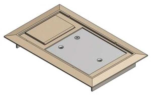 Floor Box Cover, 8-1/8 in., Beige