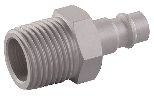 Coupler Plug, (M)NPT, 1/4, Aluminum