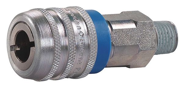 Coupler Body, (M)NPT, 1/4, Brass/Steel